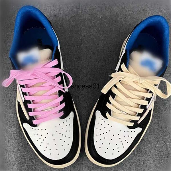 

aj hao lightning barb panda north carolina blue smoke grey jumpman 1s sports leisure couple basketball shoes, Black
