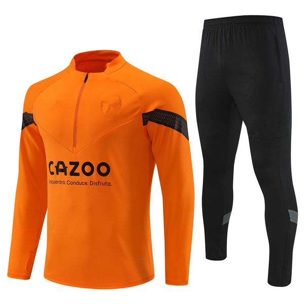 

2023 valencia tracksuit men and kids soccer jerseys sets 22/23 valencia football jerseys training suit tracksuits set chandal survetement sp, Black