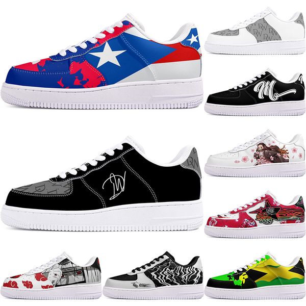 

DIY shoes winter comfortable autumn mens Leisure shoes one for men women platform casual sneakers Classic cartoon graffiti trainers comfortable sports 7976