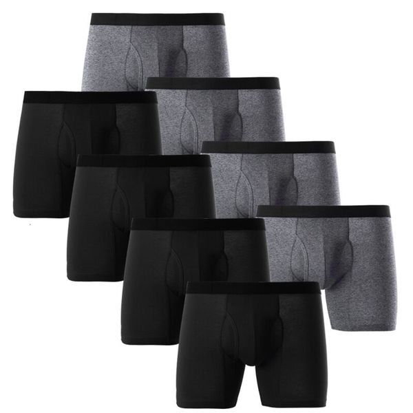 

underpants underpants man boxershorts winter men long boxers cotton man short solid flexible shorts boxer with 3d fly us pluse size 230420, Black;white