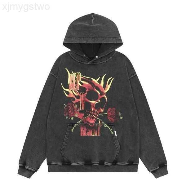 

mens designer hoodies sweatshirt represent hoodie vintage doberman mens tracksuit 2023ss pattern printing loose couples hooded sweatshirts 1, Black