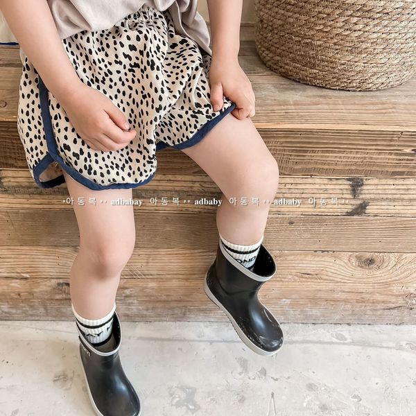 

shorts summer girls fashion leopad baby kids children 230420, Black