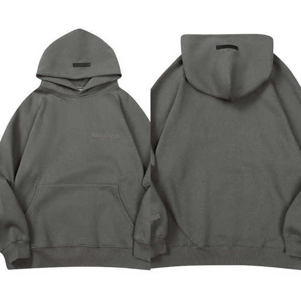 

luxury fashion men's sweatshirts essss ential tracksuits letter hoodies men women sportswear hooded pant coat sweater pullover couple, Gray