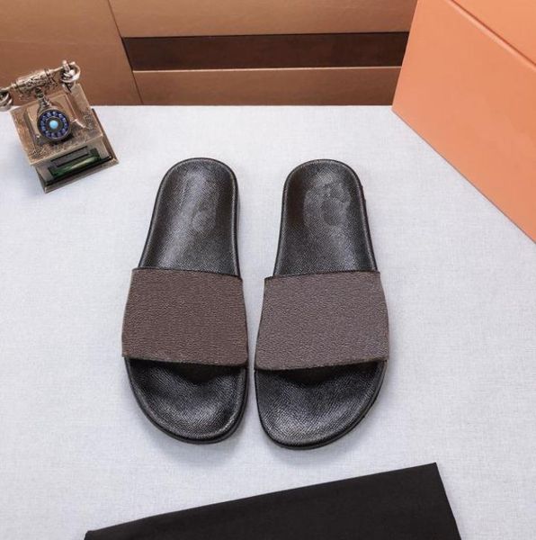 

21ss men women sandals flower designer shoes brown black slide summer fashion wide flat slippery with thick slipper flip flops2238811