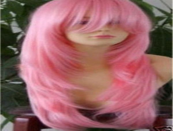 

new fashion picture wig gt long pink straight heatresistant women girls039 cosplay party hair 9936675, Black