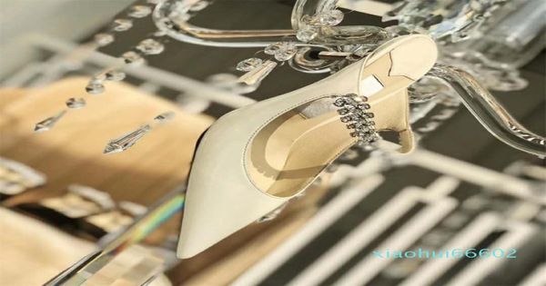 

designer grade linen patent leather mules with crystal strap 7cm 10cm designer heel eu 34 to 40 tradingbear xz1111270824, Black