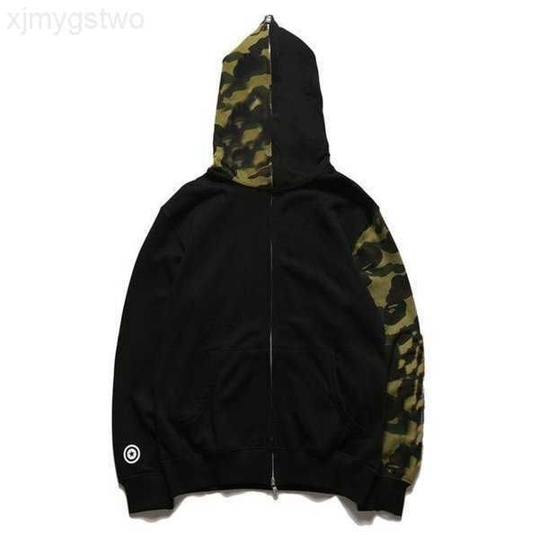 

shark mens designer hoodies men women ape stylist jacket hoodie hoody camouflage print sweatshirts hip hop style camouflage 9zxtj, Black