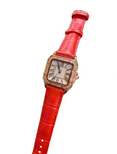 

women's casual quartz watch 27mm with genuine leather strap classic roman face dial crystal inlay, Slivery;golden