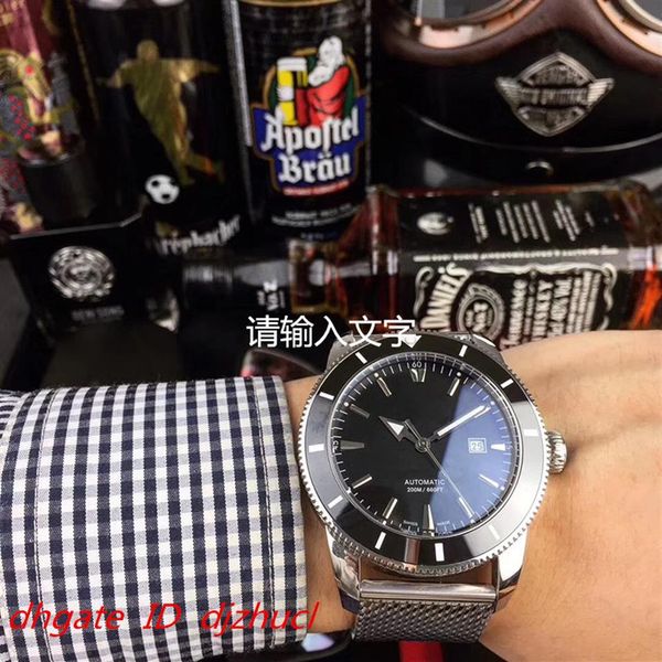 

orologio automatic mechanical mens watch full stainless steel comfort mesh belt 5 atm waterproof luminous pointer montre de luxe293k, Slivery;brown