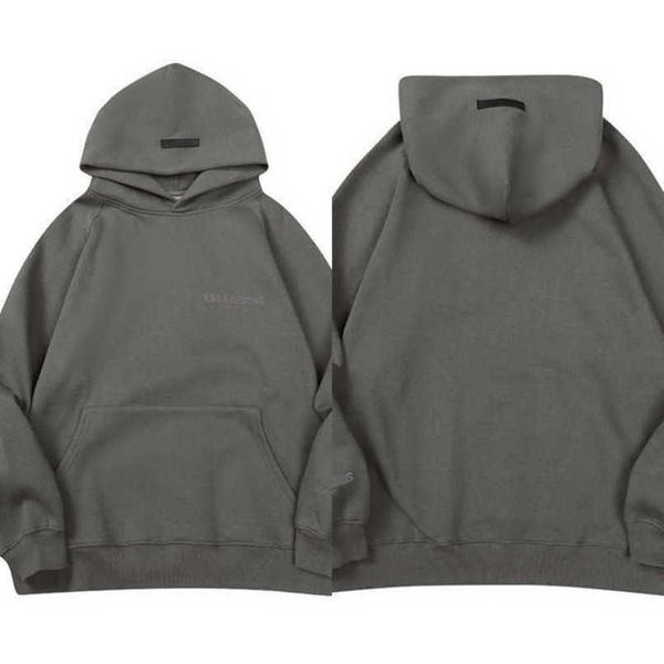 

men's luxury fashion sweatshirts essss ential tracksuits letter hoodies men women sportswear hooded pant coat sweater pullover couple, Gray