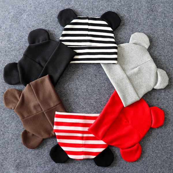 

caps hats 2 layer baby hats kids cap newborn with ears cotton babies accessories baby girl/boy autumn winter hat toddler beanie cap bonnet w, Yellow