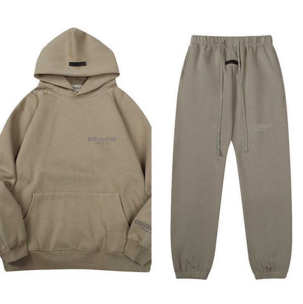 

luxury men's classics tracksuits essss entials sweatshirts letter hoodies men women sportswear hooded pant coat sweater pullover coupl, Gray