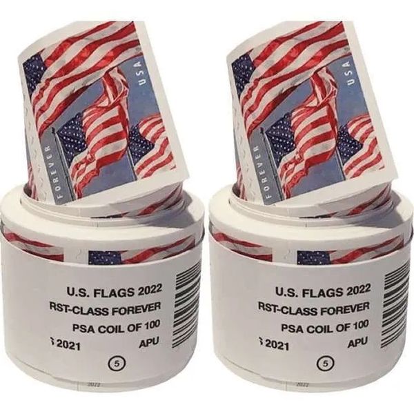 

us flag stamp 2022 first class rate 1roll of 100 post office mail celebration love party mail supply tn
