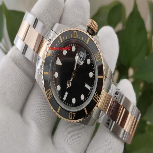 

elling wristwatch 40mm 116613 black dial ceramic bezel two tone asia 2813 mechanical automatic mens watch watches295x, Slivery;brown