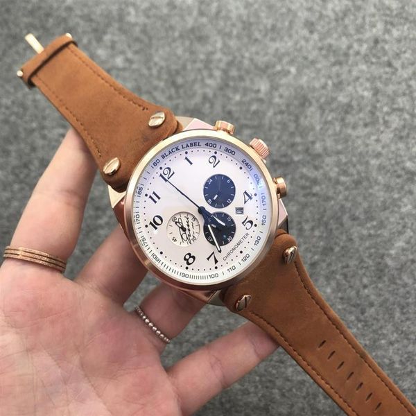

luxury men watches chronograph watch 46mm stainless steel quartz movement sports watches aquaracer wristwatches262g, Slivery;brown