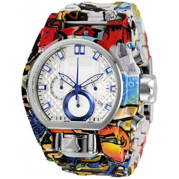 

undefeated watch bolt zeus men's quartz wirstwatch luminous waterproof chronograph invincible luxury watches invicto reloj de265w, Slivery;brown