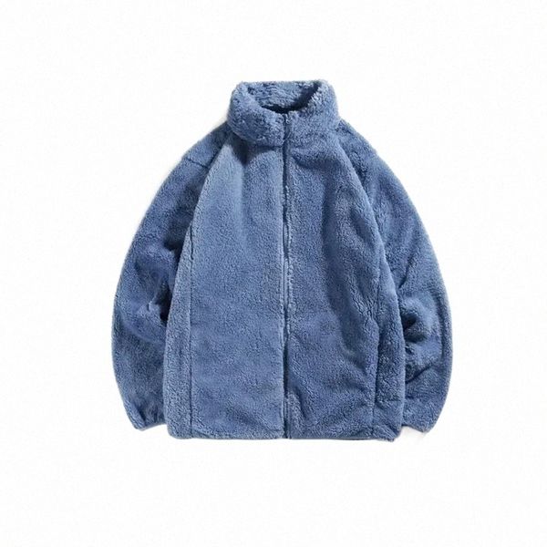 

mens jackets fleece jacket men autumn winter korean fashion outdoor hiking warm standup collar cardigan outdoor coral fleece coat 221021 o8p, Black;brown