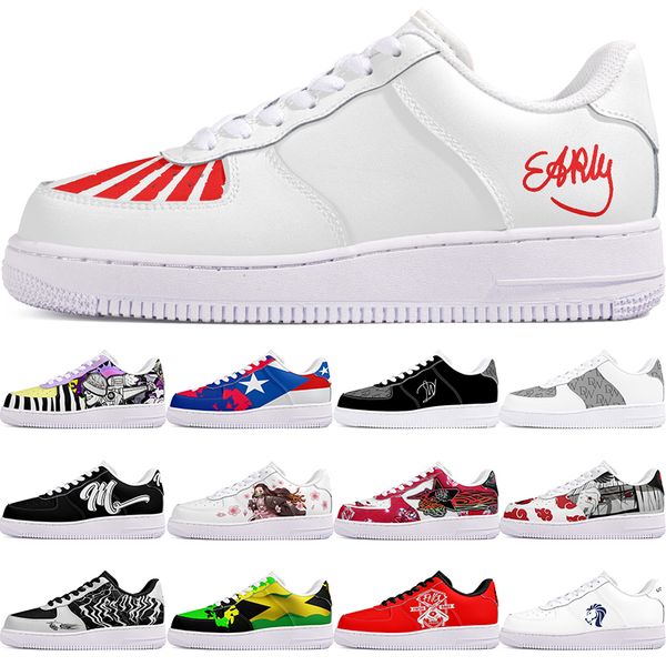 

DIY shoes winter comfortable autumn mens Leisure shoes one for men women platform lovely sneakers Classic cartoon graffiti trainers comfortable sports 1658