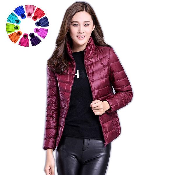 

parkas winter women ultralight thin down jacket 90% white duck down hooded jackets long sleeve warm coat parka female portable outwear, Black