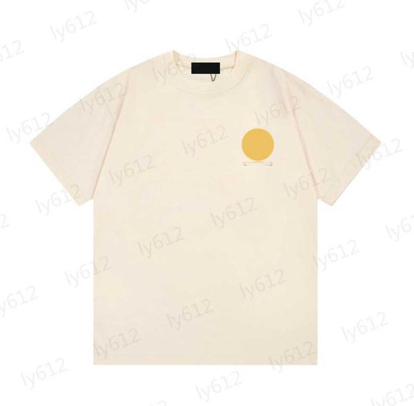 

beige clothes mens t-shirts summer spring round neck fashionable pure cotton light green classic luxury brand pattern logo printing design m, White;black