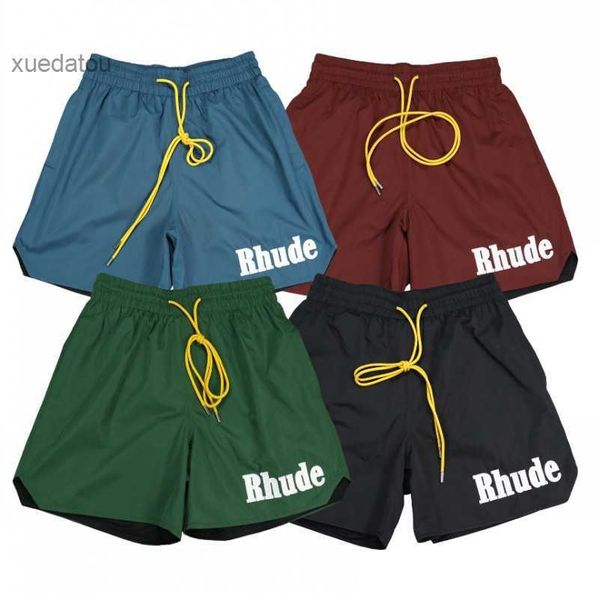 

fashion summer mens shorts sweatpants rhude famous women designer short pants letters printed mens beach pant imop, White;black