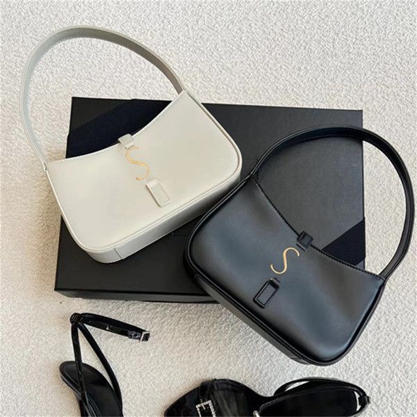 

women's mens smooth leather hobo handbag classic saddle underarm bag luxury designer brand tote shoulder strap 7a quality metal letters