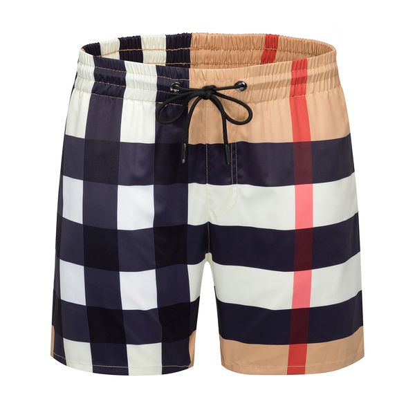 

2023 new beach casual shorts, made of acrylic quick-drying fabric, traditional classic plaid pattern with bt embroidery, casual and atmosphe, White;black