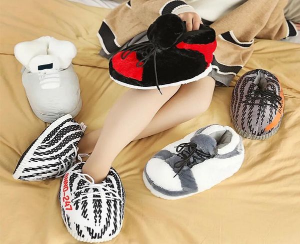 

fashion designer slippers for men women house home indoor outdoor winter slides novelty slipper size 3644 soft keep warm shoes8246847, Black