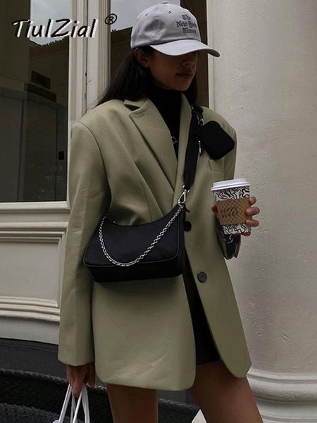 

pants tiulzial y2k women blazer coat 2022 loose backless notched blazer female ovesized casual autmn outfits, White