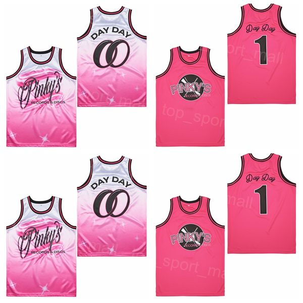 

movie basketball 1 pinkys day day jersey men next friday records airbrush nickelodeon retro hiphop pink team college for sport fans pure cot, Black