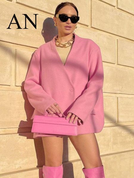 

fur autumn and winter 2022 v neck fashionable office wear coats and jackets women winter coat for women winter clothes women, Black