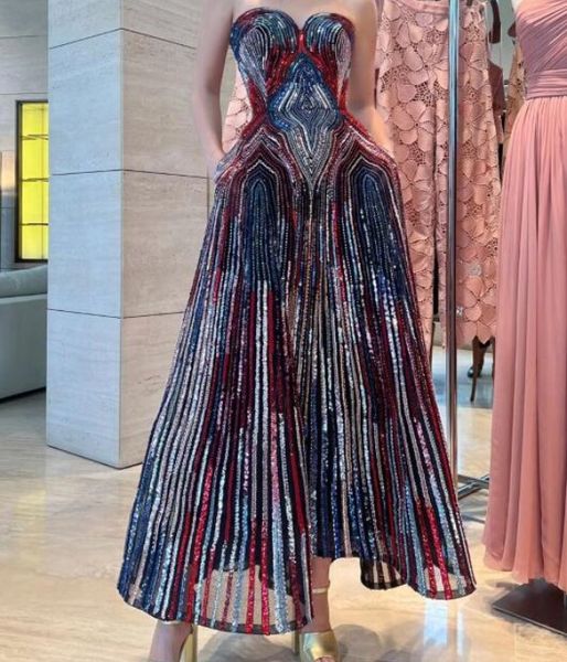 

evening dress yusuf aljasmi tube color-changing geometric pattern long skirt zuhair murad kim kardashian, Black;pink
