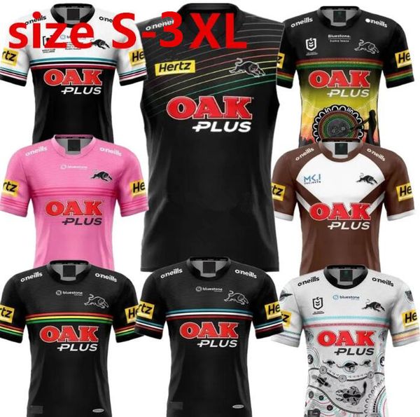 

2023 rugby shirt panthers world club challenge rugby jerseys 23 24 new penrith panthers home away alternate size s-3xl, Black