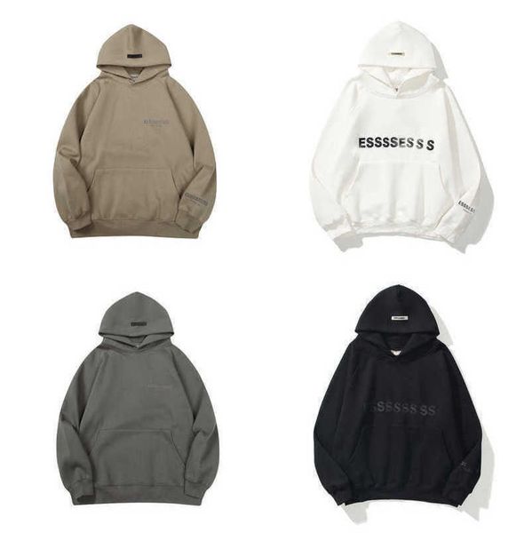

fashion luxury men's sweatshirts essss entials tracksuits letter hoodies men women sportswear hooded pant coat sweater pullover couple, Gray