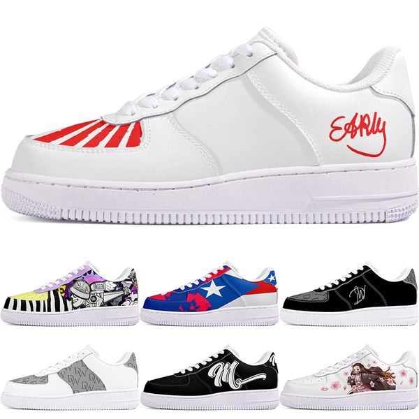 

DIY shoes winter comfortable autumn mens Leisure shoes one for men women platform casual sneakers Classic cartoon graffiti trainers comfortable sports 1228