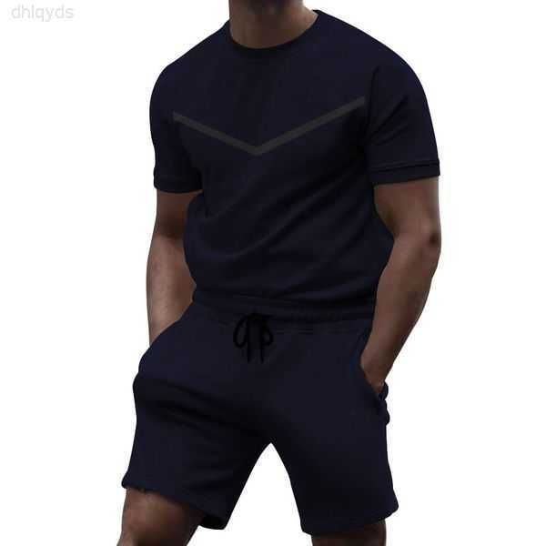 

brand tracksuits summer man short shorts sets letter print t shirt sweatpants suits casual joggers fitness 2 pieces -3xl 77r6l, Gray
