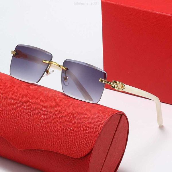 

sunglasses ornamental eyeglass fashion designer woman man rimless classic eyeglasses goggle outdoor beach sun glasses for men womenlqq4, White;black
