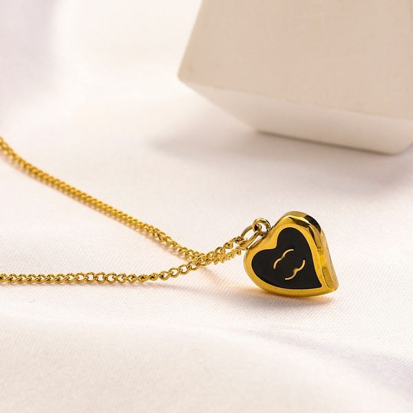 

luxury women designer brand double letter necklaces chain choker pendant 18k gold plated stainless steel sweater necklace statement jewerlry, Silver