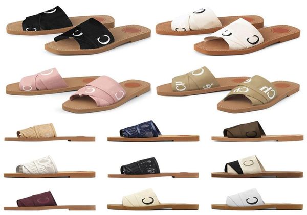 

slippers designer sandals women woody flat mules slides sliders sail canvas white black womens girls fashion outdoor slipper sanda9720837