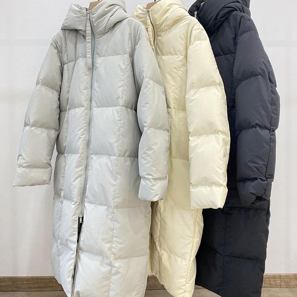 

parkas 2021 new warm slim slimming simple long / short down jacket women, Black