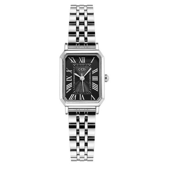 

watch designer watches watches fashion temperament retro small square luxury brand noble women's jewelry quartz-battrey moden, Slivery;brown