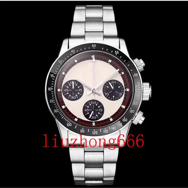 

luxury men watch vintage perpetual paul newman automatic mechanical watches stainless steel wristwatches #668269s, Slivery;brown