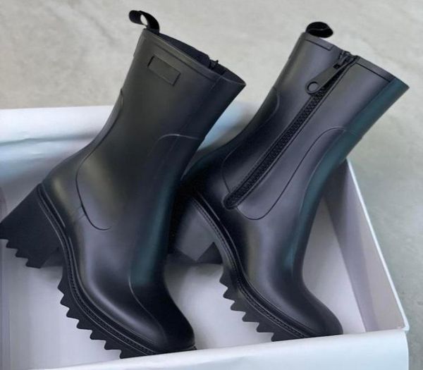 

2021 women betty boots pvc rubber beeled platform kneehigh tall rain boot black waterproof welly hloe shoes outdoor rainshoes hig6187005