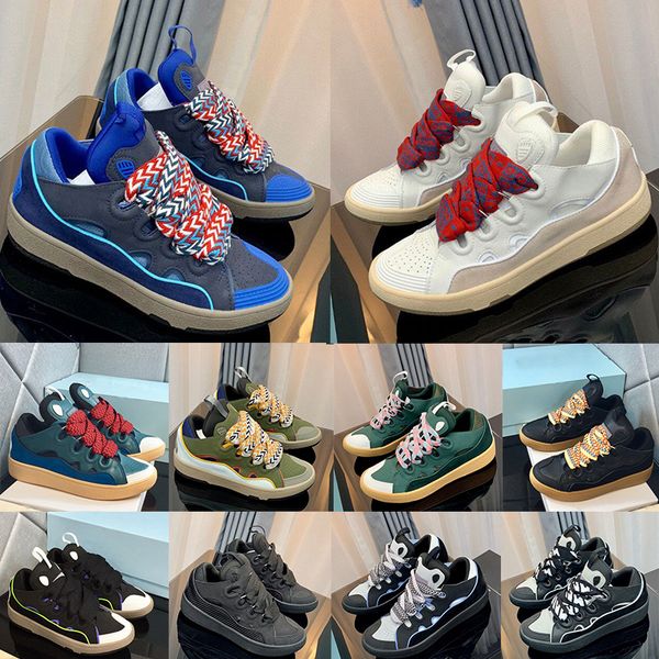 

designer lanvins mesh woven lace-up running shoes luxury casual shoes style sneaker embossed leather sneakers mens womens calfskin shoe rubb