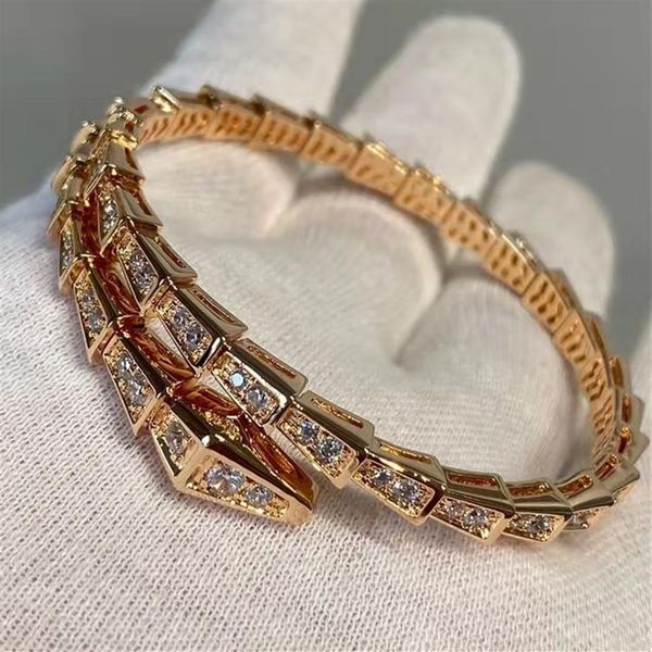 

serpentine bracelet female rose gold snake bone shape niche original design couples luxury gift for girlfriend284h, Golden;silver