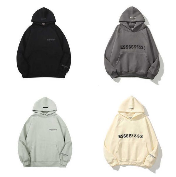 

luxury fashion men's sweatshirts essss ential tracksuits letter hoodies men women sportswear hooded pant coat sweater pullover couple, Gray