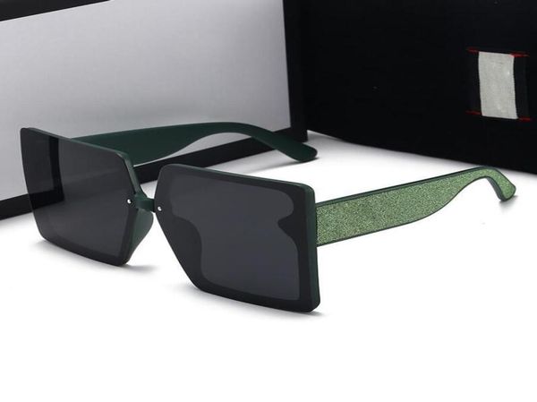 

2021 designer sunglasses are the highest quality box for women and men039s fashion summer square glasses in five styles7351300, White;black