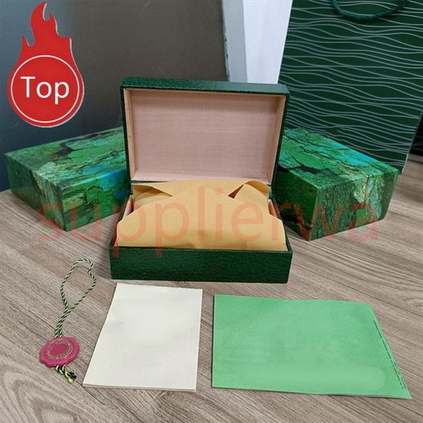 

rolex green cases quality man watch wood luxury box paper bags certificate original boxes for wooden woman watches gift box access193y, Black;blue