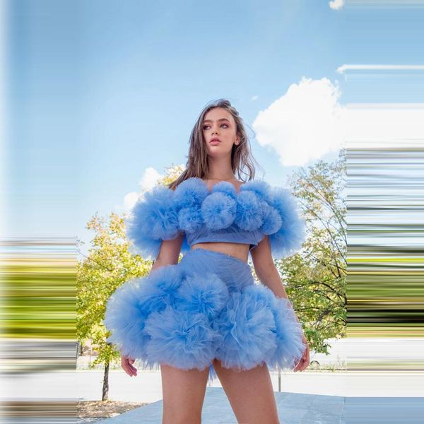 

dresses high street blue floral tulle mini dresses women summer dress halter women clothing vestidos twopiece plus size, White;black