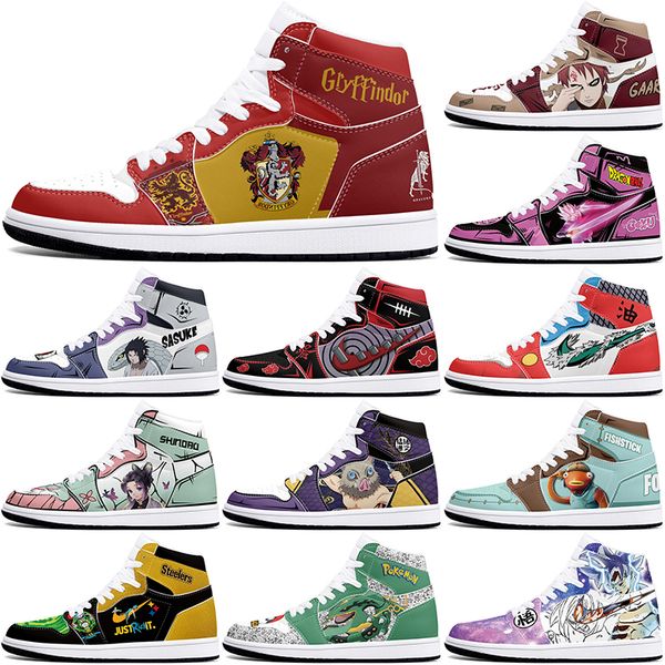 

DIY classics customized basketball shoes 1s sports outdoor for men women antiskid anime Versatile figure sneakers 36-48 512624